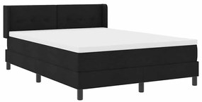 vidaXL Κρεβάτι box spring με στρώμα με στρώμα Μαύρο 160 x 200 cm