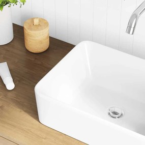 vidaXL Νιπτήρας Λευκός 40 x 30 x 13 εκ. Κεραμικός