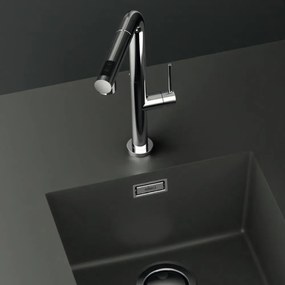 Elleci Flux Chrome - Μπαταρία Κουζίνας με Ντους