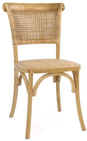 Καρέκλα Επαγγελματική ArteLibre ANANKE Φυσικό Ξύλο/Rattan 44x41x88cm-15320005