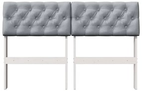 vidaXL Ταπετσαρισμένο κεφαλάρι Ανοιχτό γκρι 120 cm