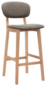 vidaXL Σκαμπό Μπαρ 2 τεμ. Χρώμα Taupe Υφασμάτινα