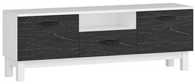 Έπιπλο Τηλεόρασης Suzi 505CRL1716 150x35,3x48,8cm Marble Effect Black-White