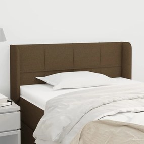 vidaXL Κεφαλάρι με Πτερύγια Σκούρο Καφέ 83x16x78/88 εκ. Υφασμάτινο