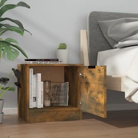 vidaXL Κομοδίνα 2 τεμ. Καπνιστή Δρυς 40 x 39 x 40 εκ.