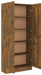 vidaXL Βιβλιοθήκη Καπνιστή Δρυς 82,5x30,5x185,5 εκ. Επεξεργασμένο Ξύλο