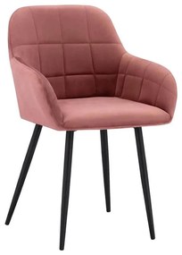 Πολυθρόνα Chloe HM8724.02 57X61X84 Dusty Pink Σετ 2τμχ Metal, Fabric