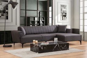 Corner Sofa-Bed Hamlet Right- Dark Grey Dark Grey