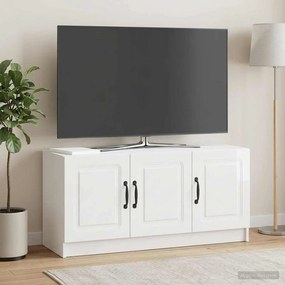vidaXL Ντουλάπι TV Γυαλιστερό Λευκό 99 x 34,5 x 47 εκ