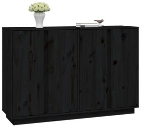 vidaXL Ντουλάπι Μαύρος 120x35x80 εκ. από Μασίφ Ξύλο Πεύκου
