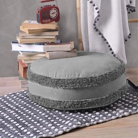 Πουφ (Φ45x18) Rythmos Inca 01 Grey