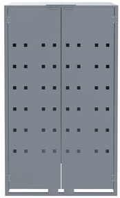 vidaXL Πλαίσιο Κάδων Απορριμμάτων 5 Κάδοι Γκρι 345x79x117 εκ. Ατσάλι