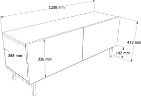 Έπιπλο Τηλεόρασης ’μμου CRABE 120x36.8x47.3