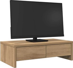 vidaXL Βάση Οθόνης με Συρτάρια Αρτισιανή Δρυς 50x27x15 εκ Επεξεργ Ξύλο
