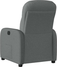 vidaXL Πολυθρόνα Ανακλινόμενη Σκούρο Γκρι Υφασμάτινη