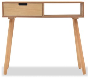 vidaXL Τραπέζι Κονσόλα Καφέ 80 x 30 x 72 εκ. από Μασίφ Ξύλο Πεύκου