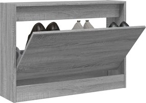 vidaXL Παπουτσοθήκη Γκρι Sonoma 80x21x57 εκ. από Επεξεργ. Ξύλο