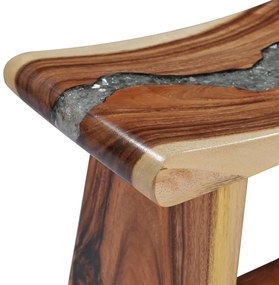 vidaXL Σκαμπό από Μασίφ Ξύλο Suar και Συνθετική Ρητίνη