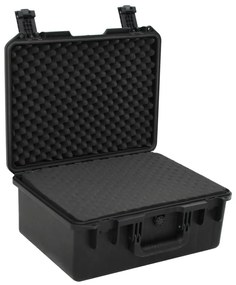 vidaXL Θήκη Πτήσης Φορητή Μαύρη 49x38x23 εκ. από Πολυπροπυλένιο