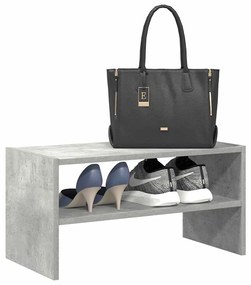 Ράφι παπουτσιών στοιβαζόμενο μπετόν γκρι 60x30x30,5 cm