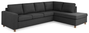 Γωνιακός Καναπές Scandinavian Choice C165, Μαύρο, 287x199x79cm