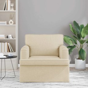 vidaXL Καναπές 60cm Κρεμ Μέταλλο