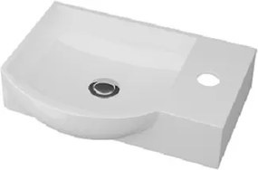 Drop Litos 45x32 White - Έπιπλο Μπάνιου Με Νιπτήρα &amp; Καθρέπτη - Δεξιά