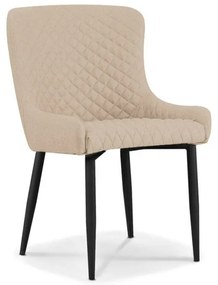 Καρέκλα Τραπεζαρίας Μεταλλική Lion Beige Ύφασμα 48x55x50-86εκ. Το προϊόν πωλείται ως σετ 2 τεμαχιων