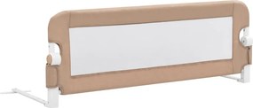 vidaXL Μπάρα Κρεβατιού Προστατευτική Χρώμα Taupe 120x42 εκ Πολυεστέρας