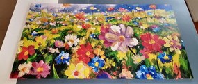 5 μέρη εικόνα ελαιογραφία λουλούδια λιβαδιού - 100x50