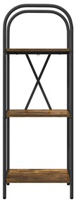 vidaXL Ράφι Βιβλίων Καπνιστή δρυς 40 x 30 x 109 εκ Επεξεργασμένο ξύλο