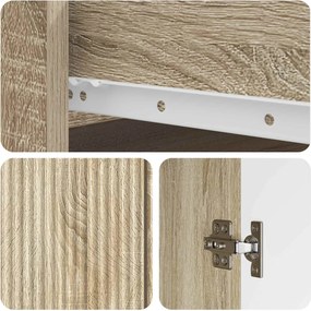 vidaXL Πλαϊνό γραφείο Sonoma Δρυς 66 x 34,5 x 90 εκ Επεξεργασμένο Ξύλο
