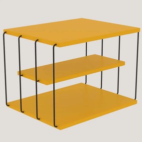 Τραπεζάκι Βοηθητικό Lifon 854KLN2816 50x40x33cm Yellow-Black