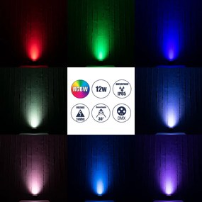 GloboStar UNDERGROUND-TINA 90669 Χωνευτό Φωτιστικό Σποτ Δαπέδου LED 12W 1260lm 30° DC 24V Αδιάβροχο IP65 Φ16 x Υ9cm Πολύχρωμο RGBW DMX512 - Ανοξείδωτο Ατσάλι - 3 Years Warranty