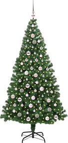 vidaXL Τεχνητό Χριστουγεννιάτικο Δέντρο με 300 LED Πράσινο 210 cm