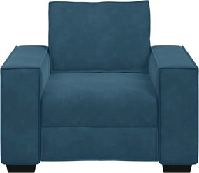 vidaXL Πολυθρόνα-Καναπέ Μπλε Βελούδινη 100x78x84 εκ.