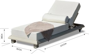 Ξαπλώστρα Κήπου Μπεζ MANU 70x212x36