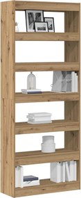 vidaXL Βιβλιοθήκη 6 επιπέδων 80 x 30 x 198 εκ Επεξεργασμένο ξύλο