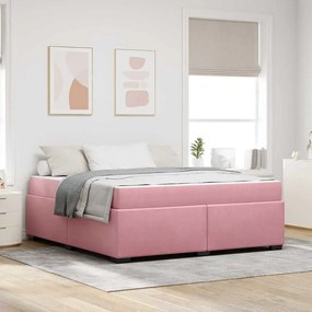 vidaXL Σκελετός Κρεβατιού Άλλο Ροζ 180 x 200 cm Βελούδο