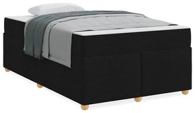 vidaXL Σκελετός κρεβατιού με στρώμα Μαύρο 120 x 200 cm ύφασμα