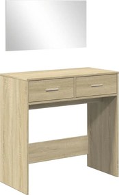 vidaXL Μπουντουάρ με Καθρέφτη Sonoma Δρυς 80 x 39 x 80 εκ.