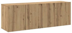 vidaXL Ντουλάπια Τοίχου Τηλεόρασης 2 Τεμ. Artisian Δρυς 60x30x41 εκ.