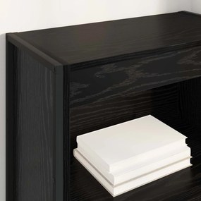 vidaXL Βιβλιοθήκη Μαύρη Οξυά 60 x 30 x 155 εκ Επεξεργασμένο ξύλο