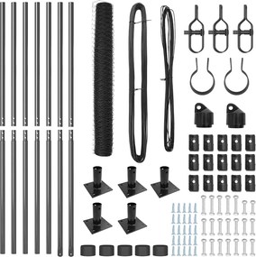 vidaXL Στύλος Περιφράξεων Γκρι 10 x 1,2 μ (36 χιλ σκάφη)