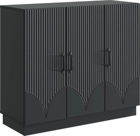 vidaXL Πλαϊνό γραφείο Μαύρο 89 x 34,5 x 77 εκ. Επεξεργασμένο Ξύλο