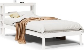 vidaXL Σκελετός Κρεβ. Χωρίς Στρώμα Λευκό 90x190 εκ Μασίφ Πεύκο