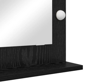 vidaXL Καθρέφτης Vanity με LED Φώτα Μαύρο Δρυς 70x50x18 εκ.