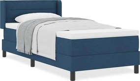 vidaXL Κρεβάτι με ελατήρια με κεφαλάρι Μπλε 200 x 100 cm ύφασμα
