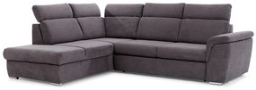 Γωνιακός καναπές Κρεβάτι MILANOS, με αποθηκευτικό χώρο, γκρί σκούρο 267x103x212cm-Αριστερή γωνία-BOG8234