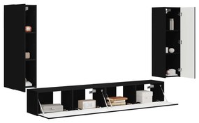 vidaXL Επιτοίχιο 4 pcs Μαύρο